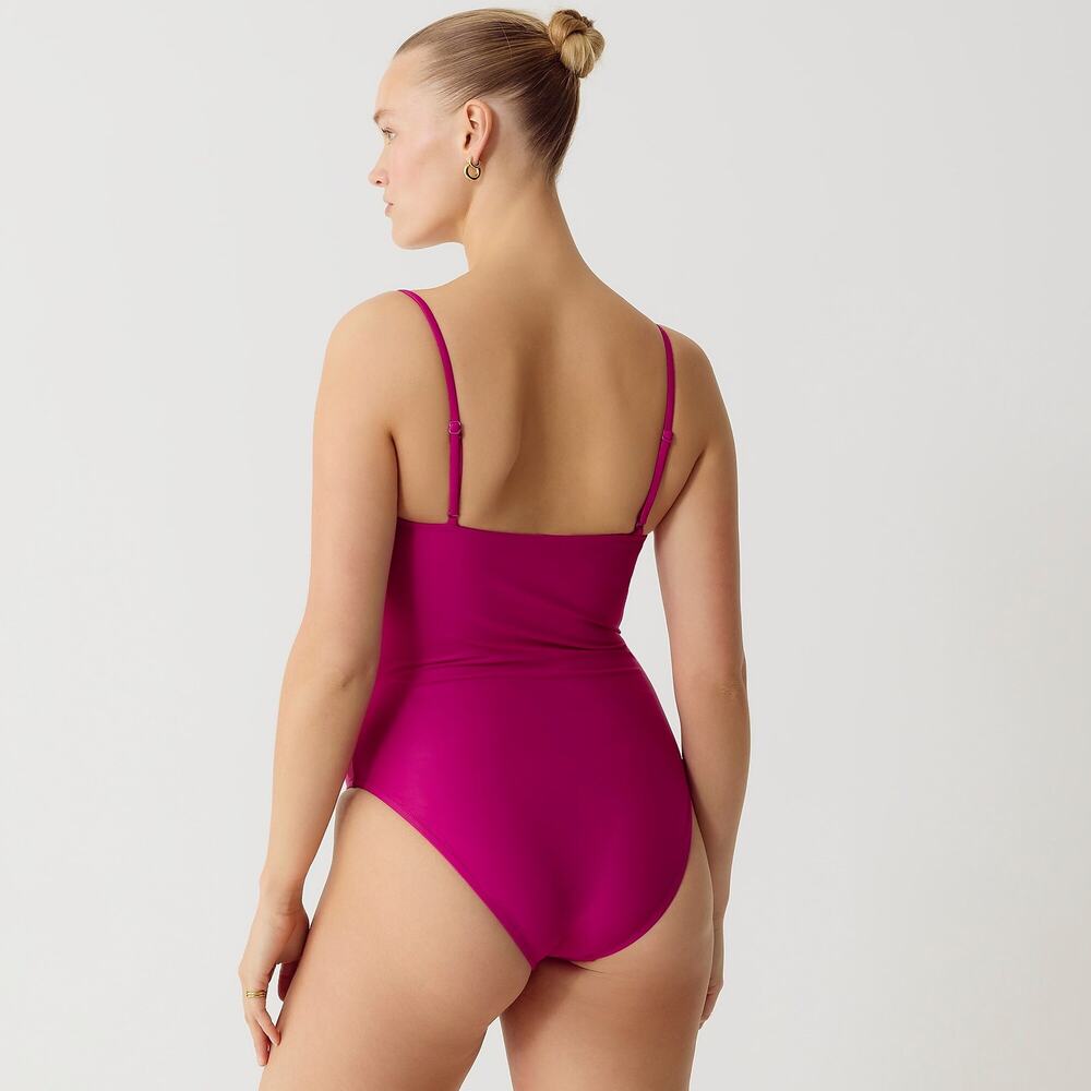 J.CREW Balconette French Inspired Purple One Piece Swim Suit SZ 4 - Picture 2 of 11